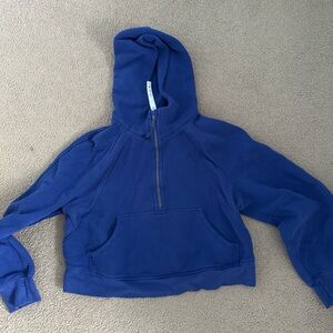 lululemon athletica Blue/ purple scuba oversized half zip Hoodie